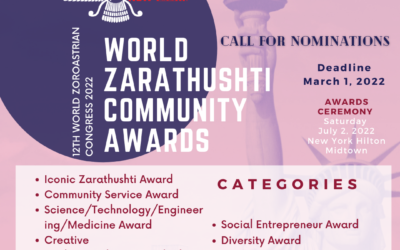 Nominations Open: World Zarathushti Community Awards